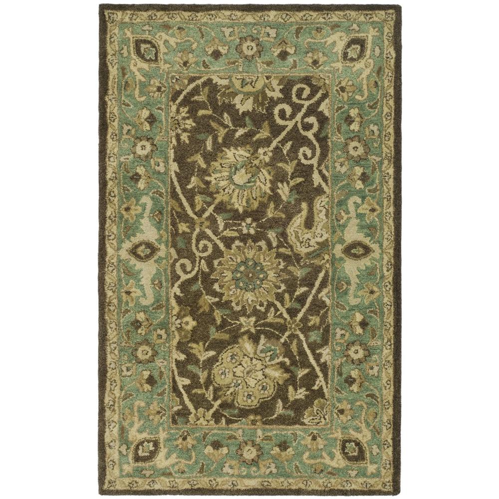 ANTIQUITY, BROWN / GREEN, 3' X 5', Area Rug, AT21G-3