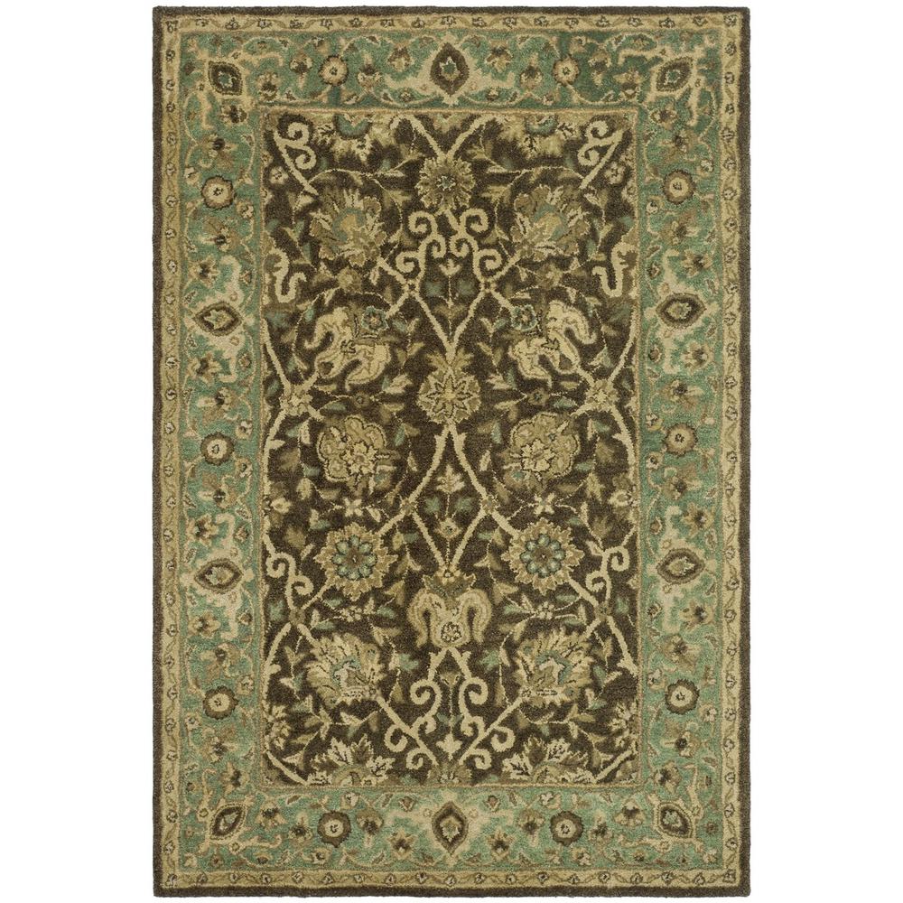 ANTIQUITY, BROWN / GREEN, 4' X 6', Area Rug, AT21G-4
