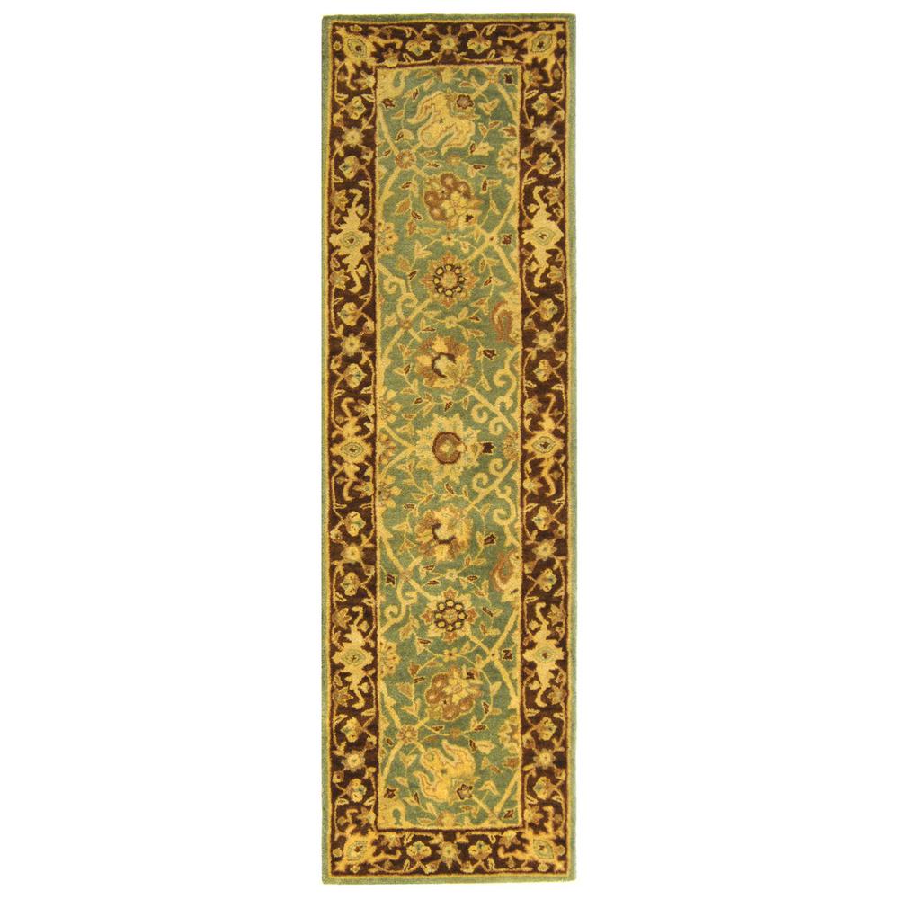 ANTIQUITY, GREEN / BROWN, 2'-3" X 8', Area Rug