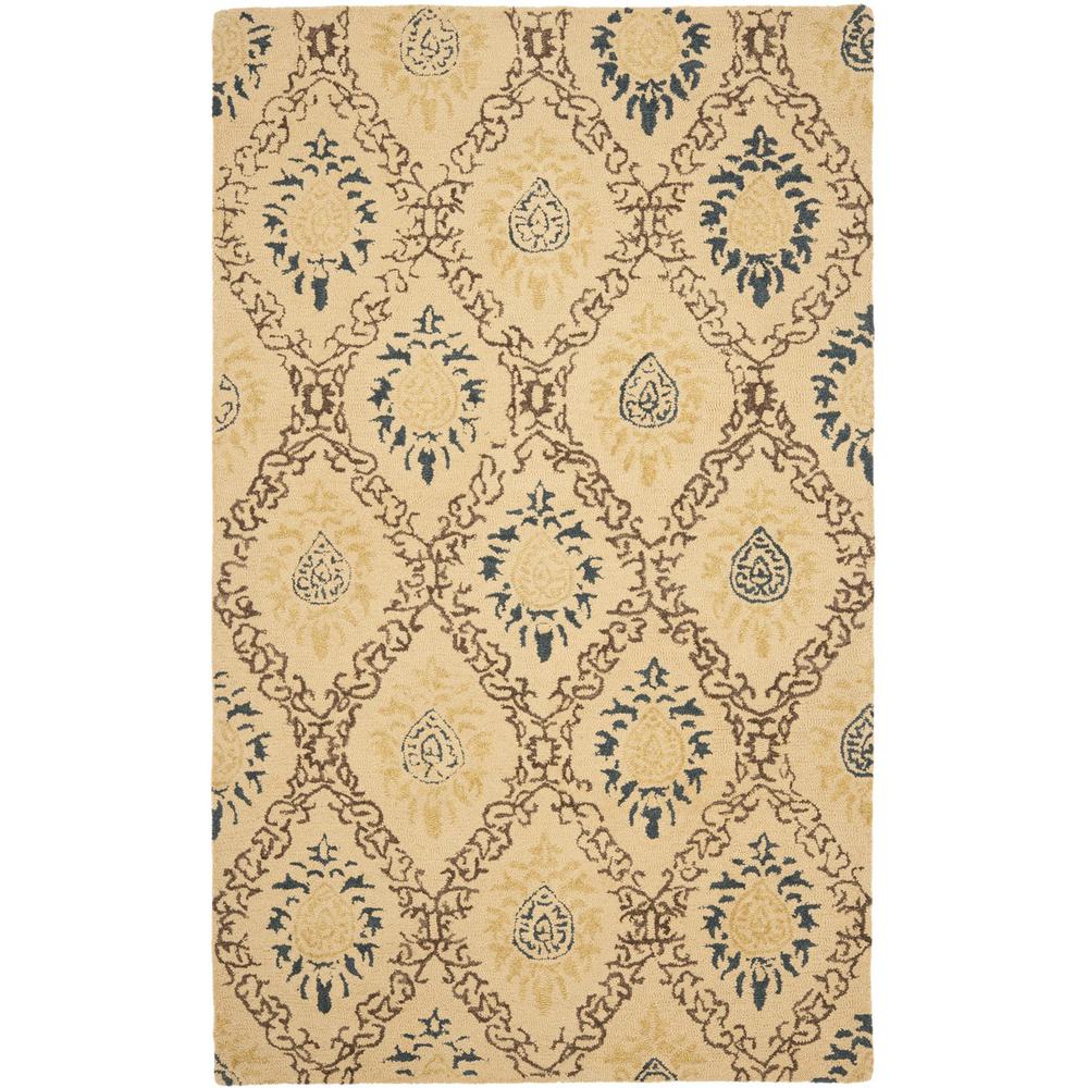 ANTIQUITY, LIGHT GOLD / MULTI, 5' X 8', Area Rug