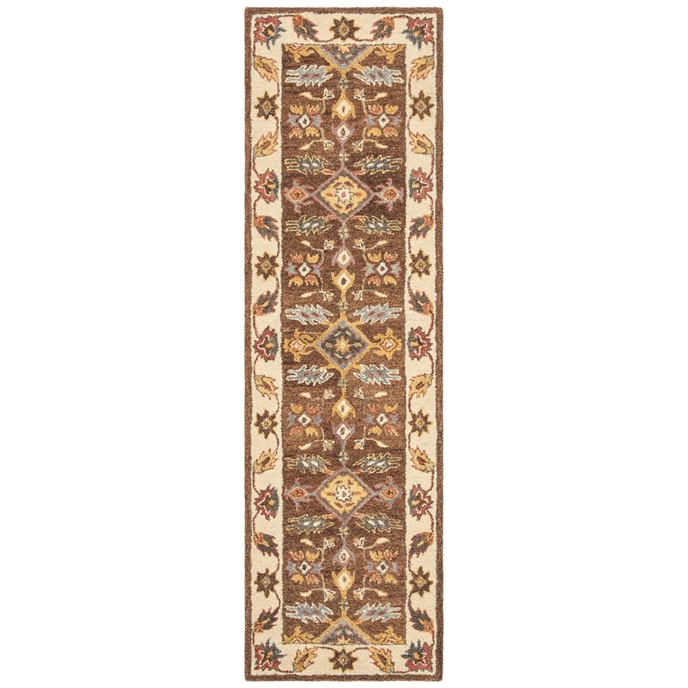 ANTIQUITY, DARK BROWN / IVORY, 2'-3" X 8', Area Rug