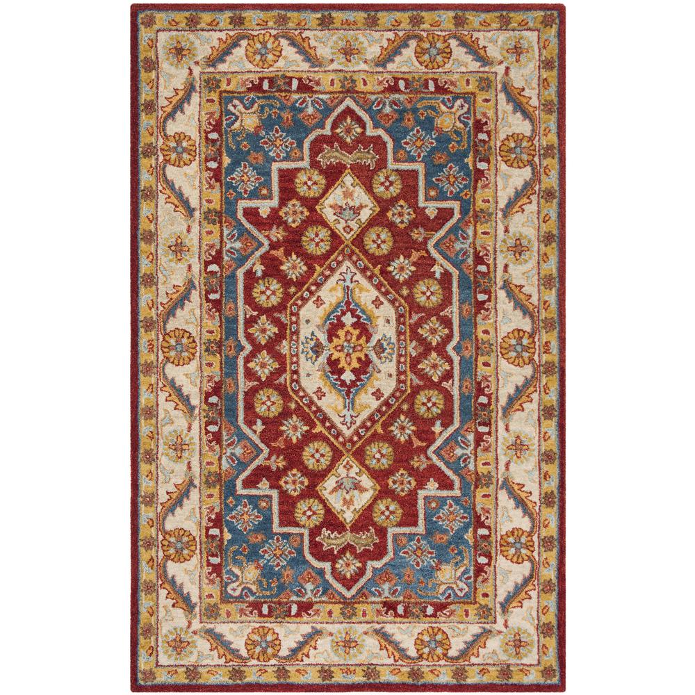 ANTIQUITY, RED / BLUE, 5' X 8', Area Rug, AT503Q-5