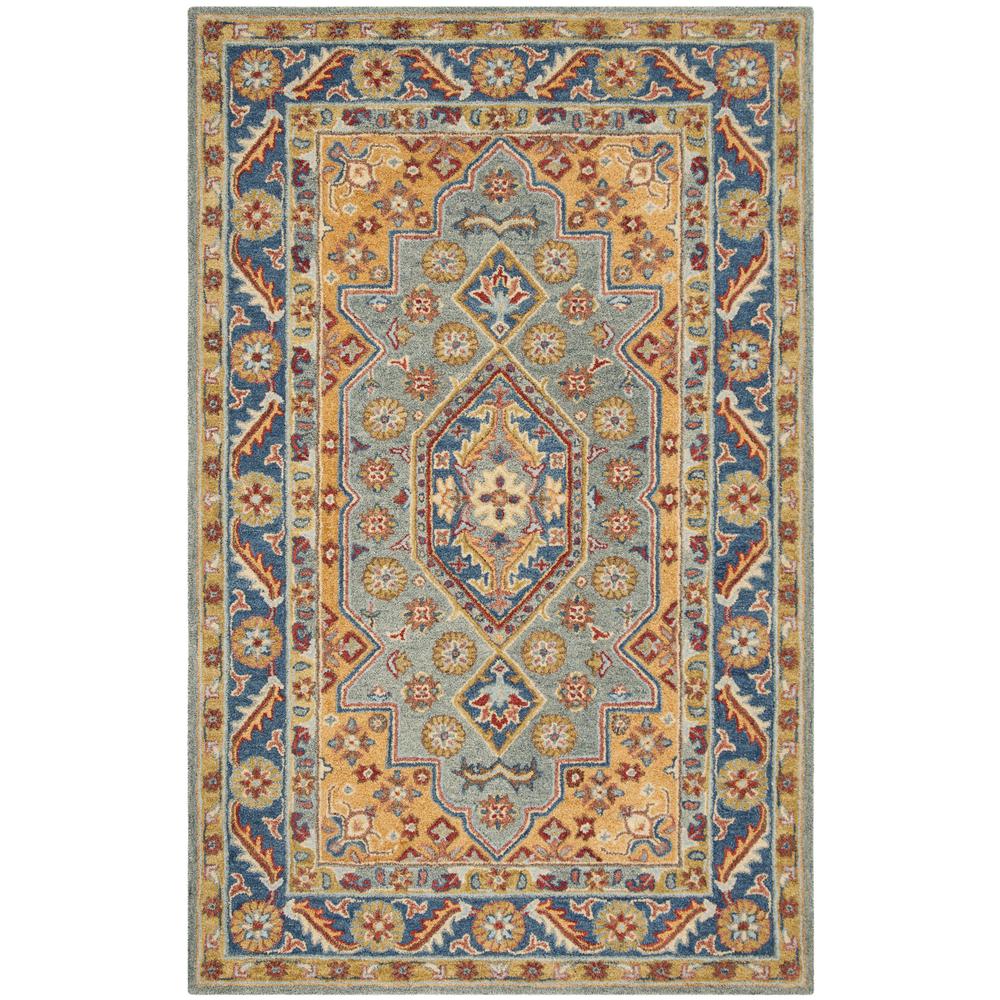 ANTIQUITY, BLUE / GOLD, 5' X 8', Area Rug, AT504M-5