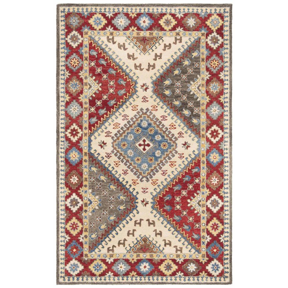 ANTIQUITY, RED / IVORY, 2' X 3', Area Rug