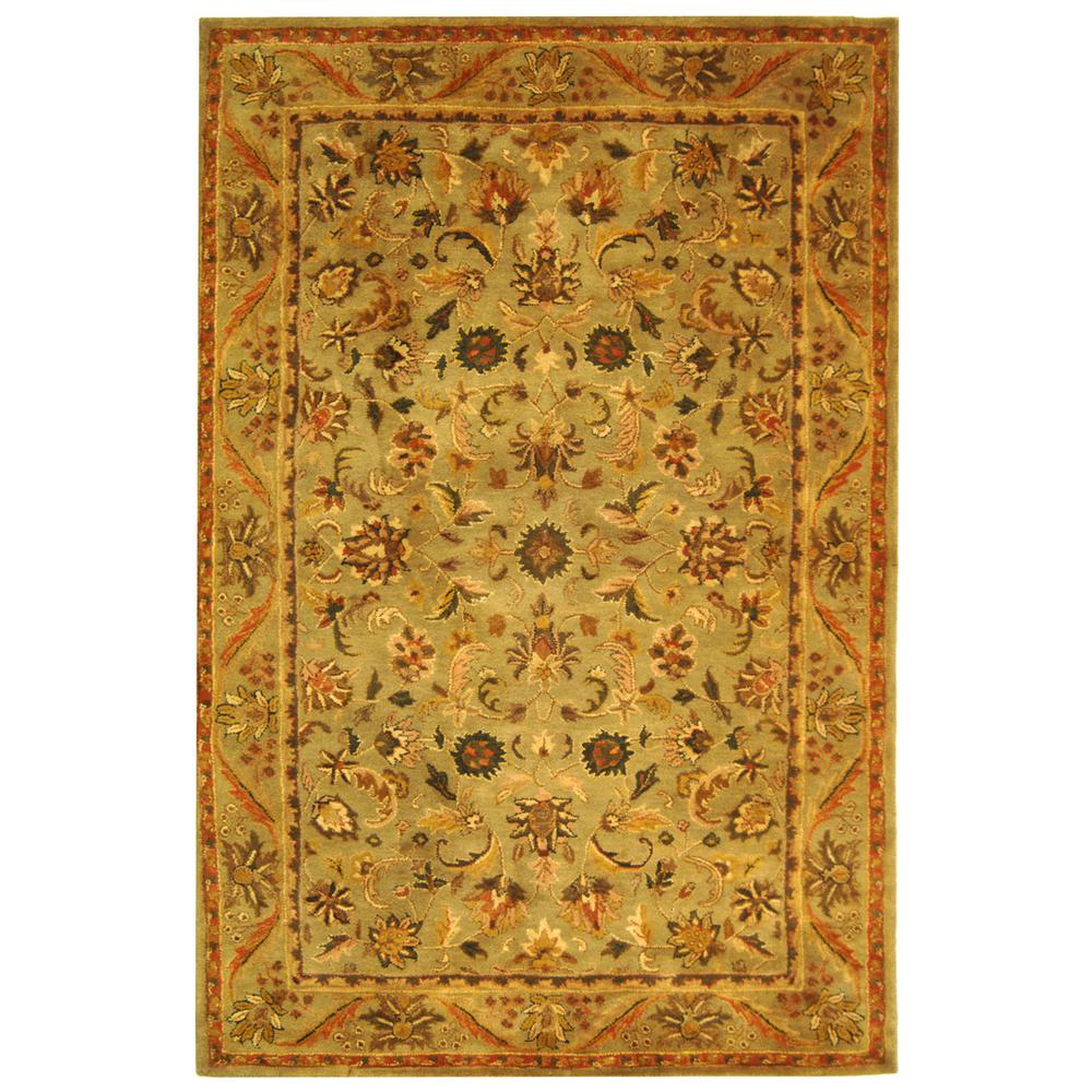 ANTIQUITY, OLIVE / GOLD, 5' X 8', Area Rug