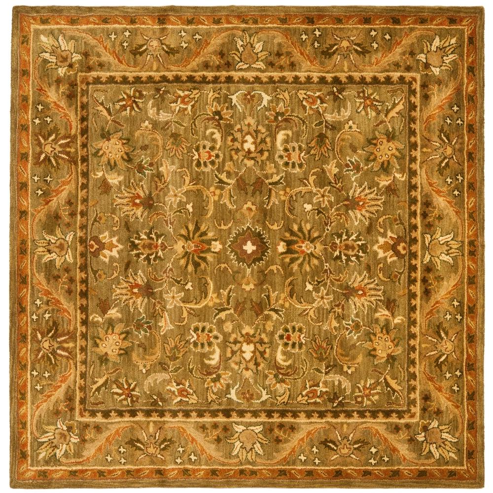 ANTIQUITY, OLIVE / GOLD, 6' X 6' Square, Area Rug