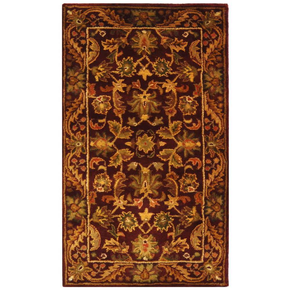 ANTIQUITY, WINE / GOLD, 2'-3" X 4', Area Rug, AT52B-24