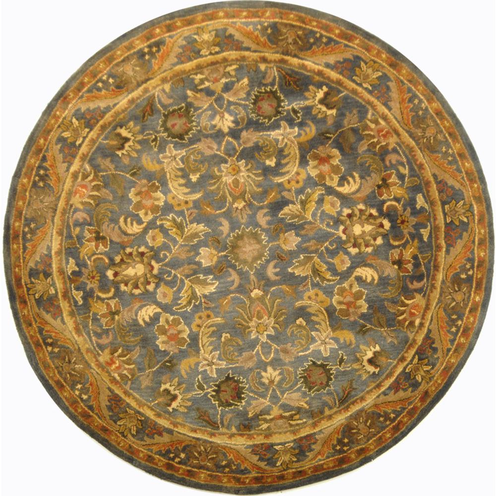 ANTIQUITY, BLUE / GOLD, 3'-6" X 3'-6" Round, Area Rug
