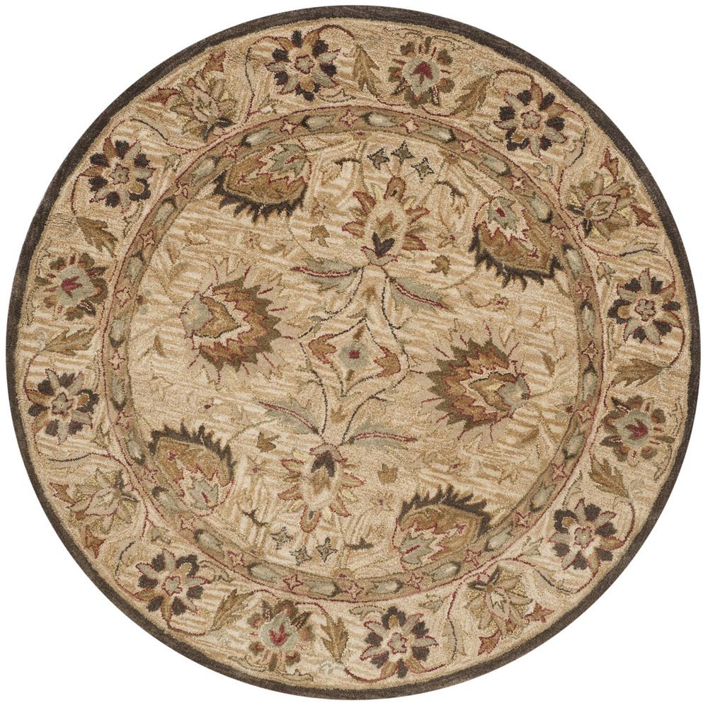 ANTIQUITY, BEIGE / BEIGE, 6' X 6' Round, Area Rug