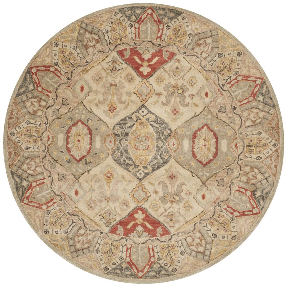 ANTIQUITY, BEIGE / MULTI, 6' X 6' Round, Area Rug, AT830A-6R