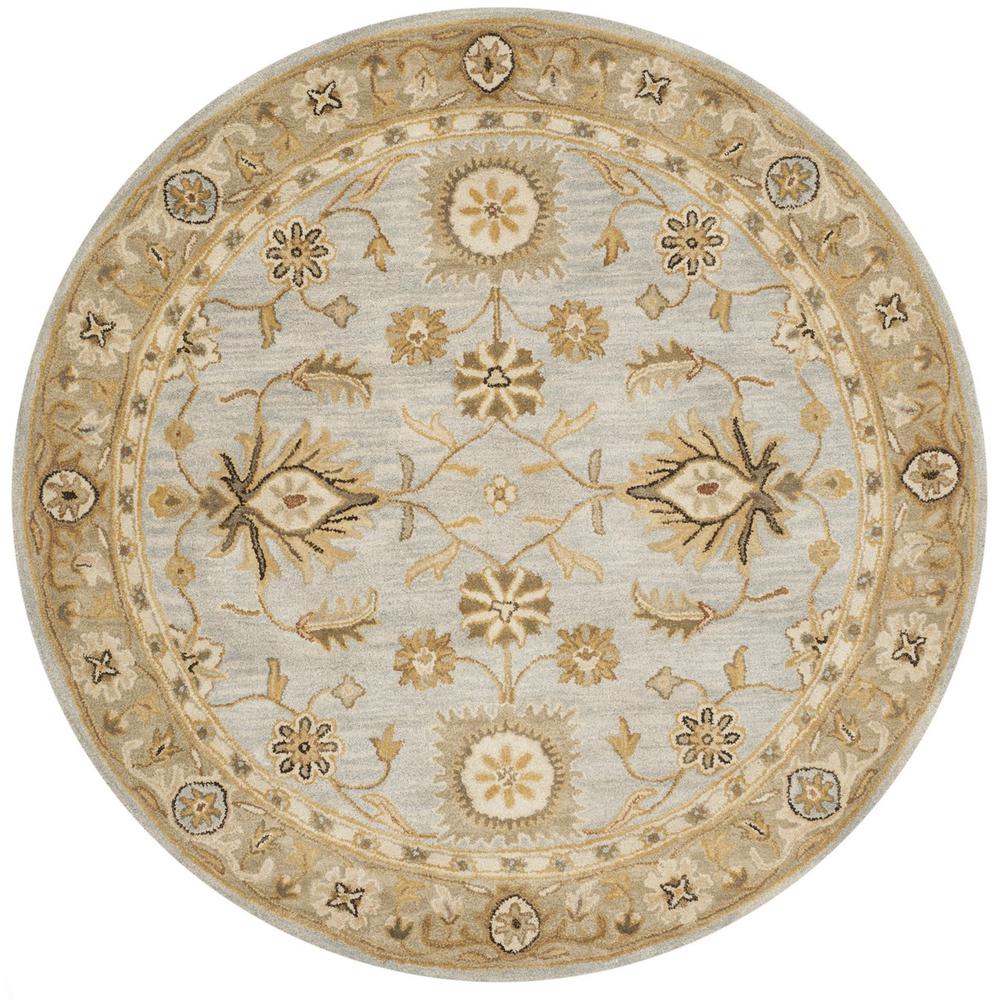 ANTIQUITY, LIGHT BLUE / SAGE, 6' X 6' Round, Area Rug