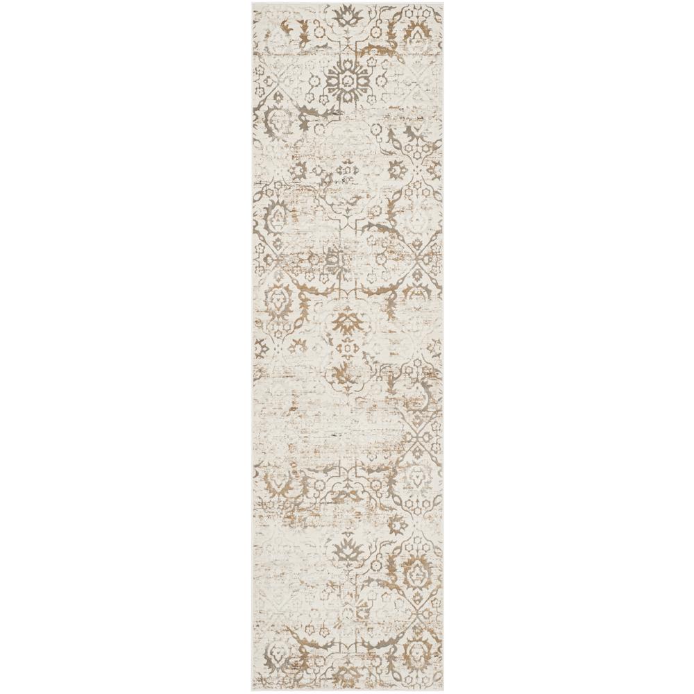ARTIFACT, GREY / CREAM, 2'-3" X 8', Area Rug