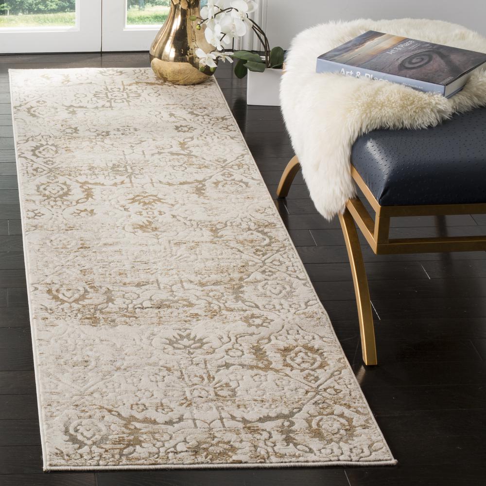 ARTIFACT, GREY / CREAM, 2'-3" X 8', Area Rug