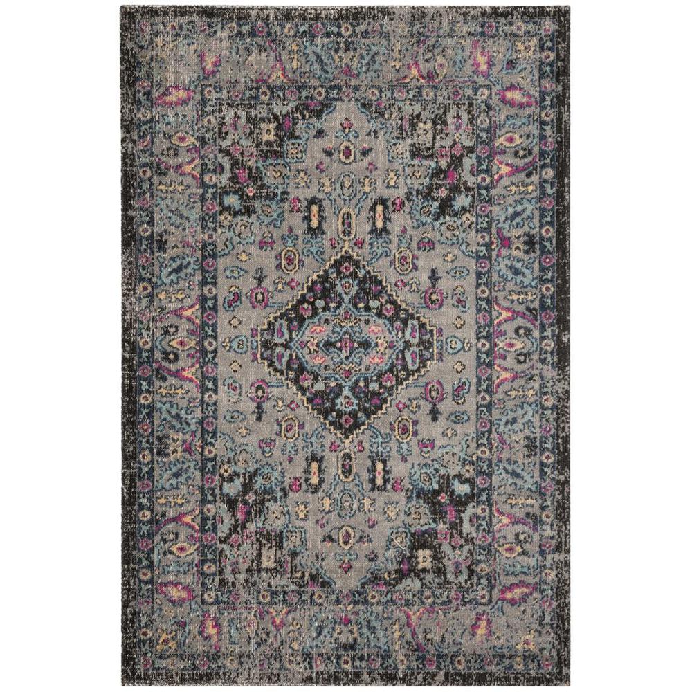 ARTISAN, LIGHT GREY / BLACK, 3'-3" X 5'-3", Area Rug