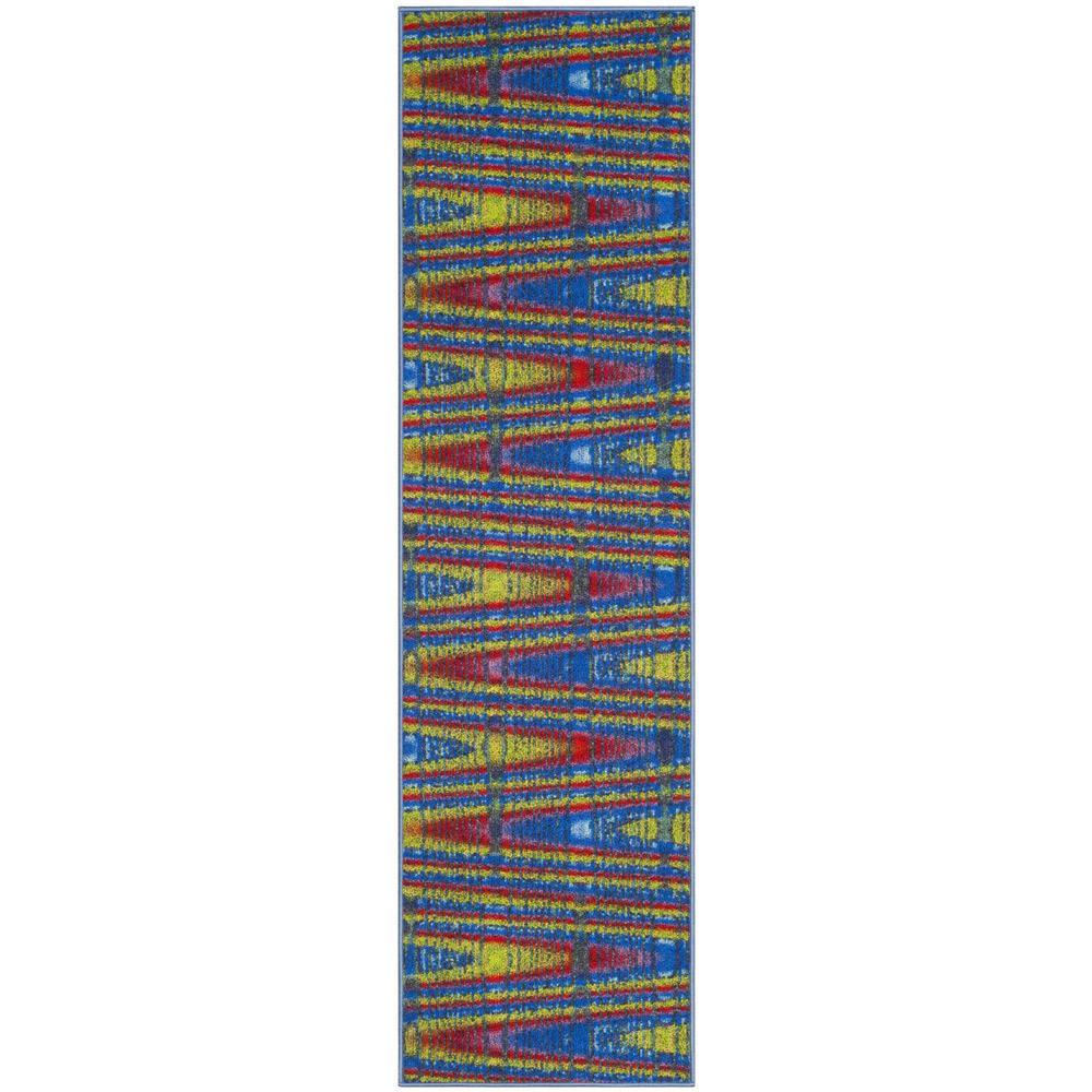AZTEC, BLUE / MULTI, 2'-3" X 8', Area Rug, AZT203C-28