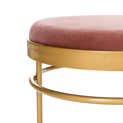 Sylva Oval Bench, Dusty Rose/Gold