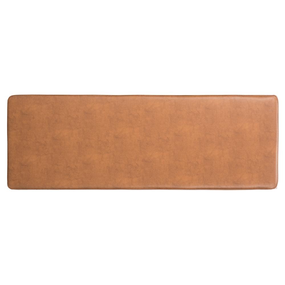Chase Faux Leather Bench, Brown