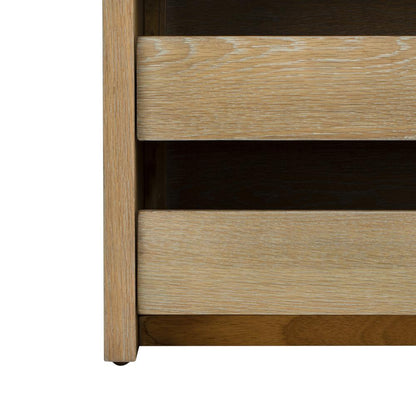 Percy Storage Bench, Rustic Oak/Beige