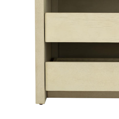 Percy Storage Bench, White Wash/Beige