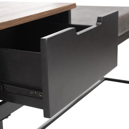 Maruka Bench With Storage, Grey Wash/Dark Green
