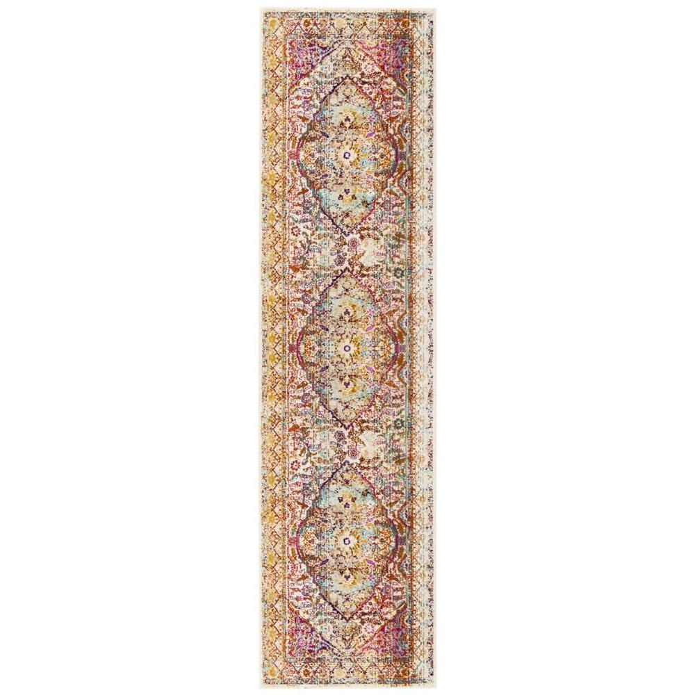 BALDWIN, IVORY / FUCHSIA, 2'-2" X 8', Area Rug
