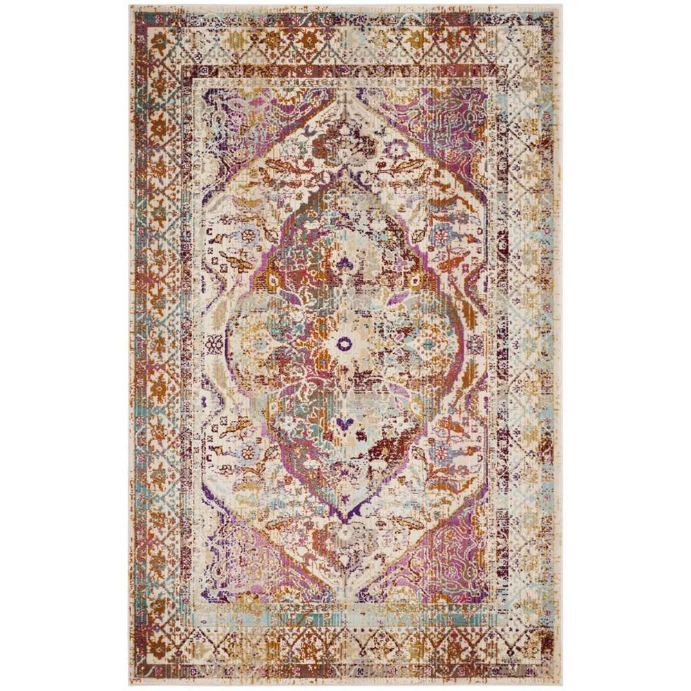 BALDWIN, IVORY / FUCHSIA, 3'-3" X 5', Area Rug
