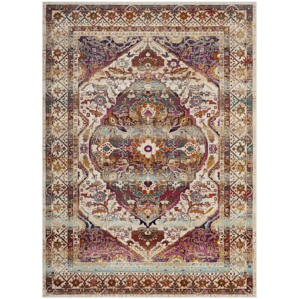 BALDWIN, IVORY / FUCHSIA, 4' X 6', Area Rug