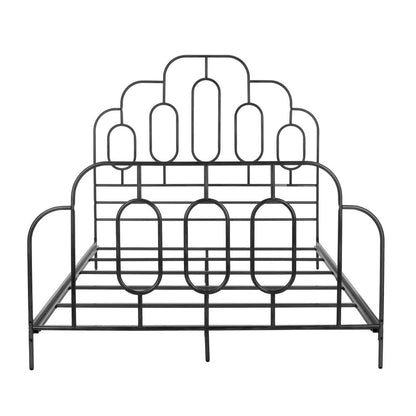 Paloma Metal Retro Bed, Full, Black