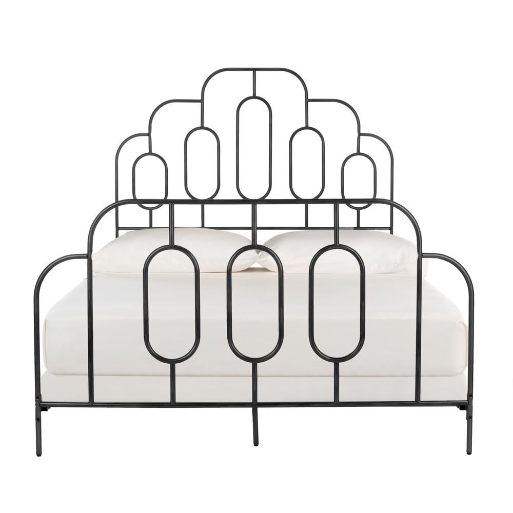 Paloma Metal Retro Bed, Full, Black