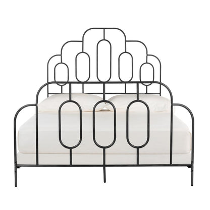 Paloma Metal Retro Bed, Full, Black