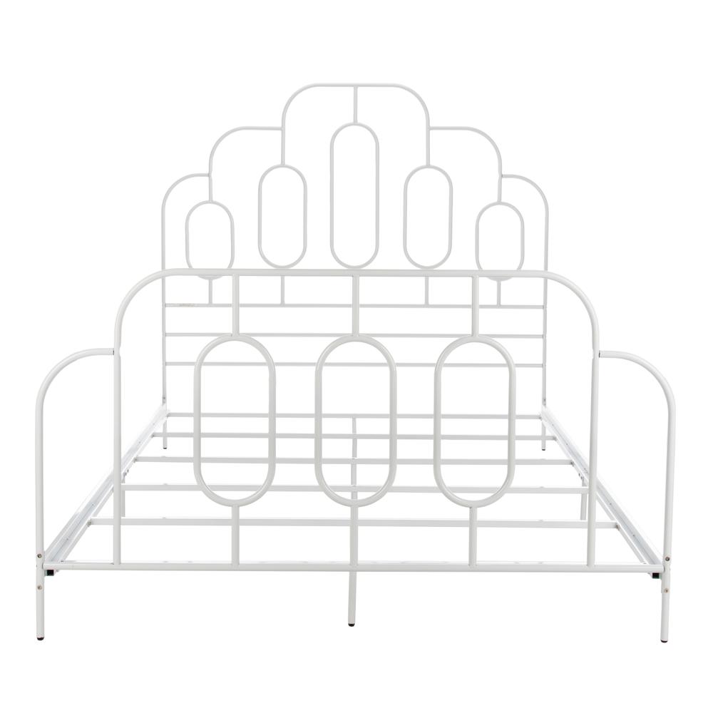 Paloma Metal Retro Bed, Full, White