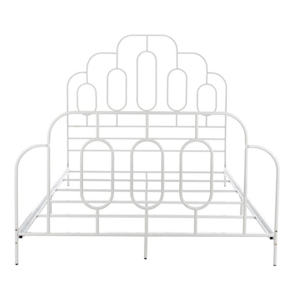 Paloma Metal Retro Bed, Full, White