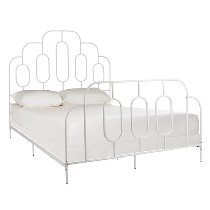 Paloma Metal Retro Bed, Full, White