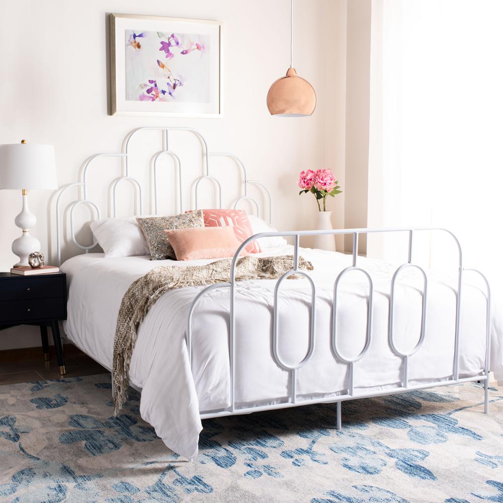 Paloma Metal Retro Bed, Queen, White