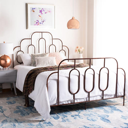 Paloma Metal Retro Bed, Queen, Antique Bronze