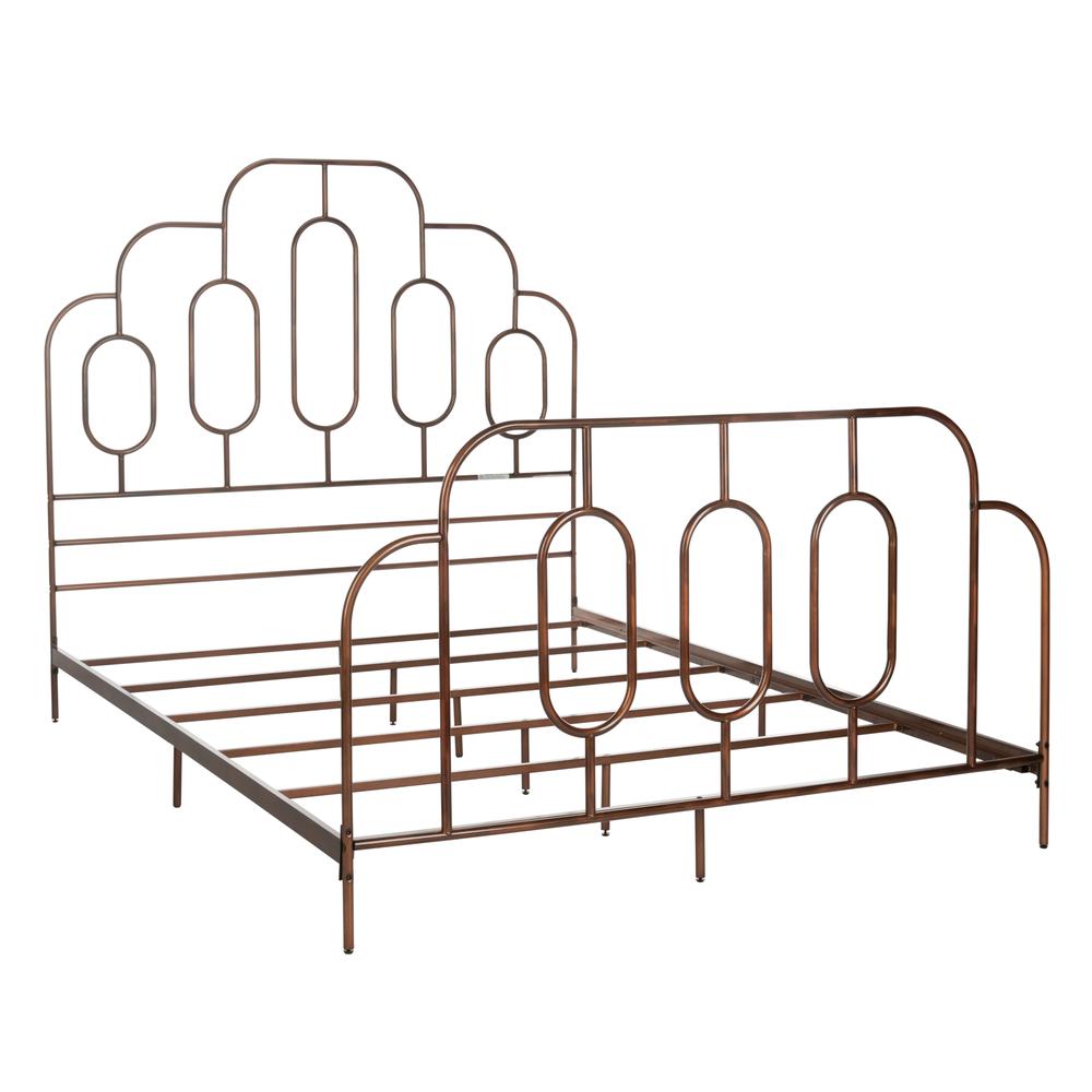 Paloma Metal Retro Bed, Queen, Antique Bronze