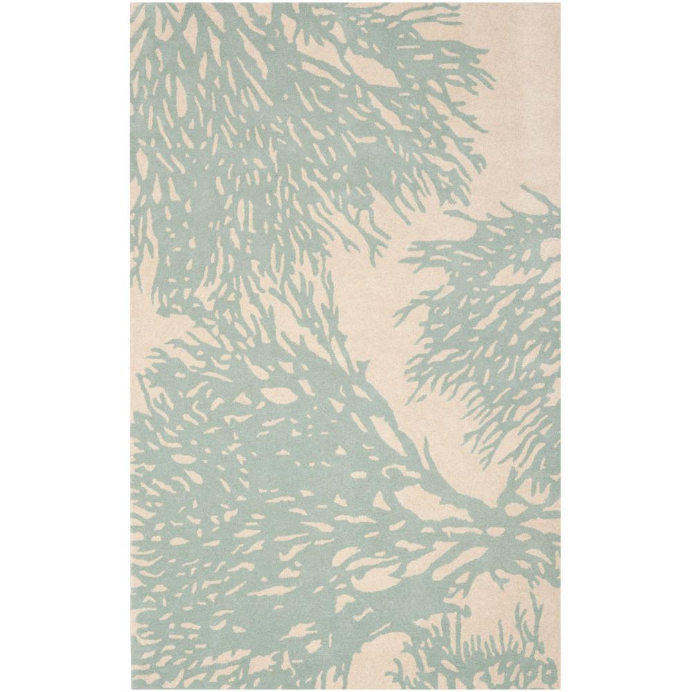 BELLA, BEIGE / BLUE, 5' X 8', Area Rug, BEL115C-5