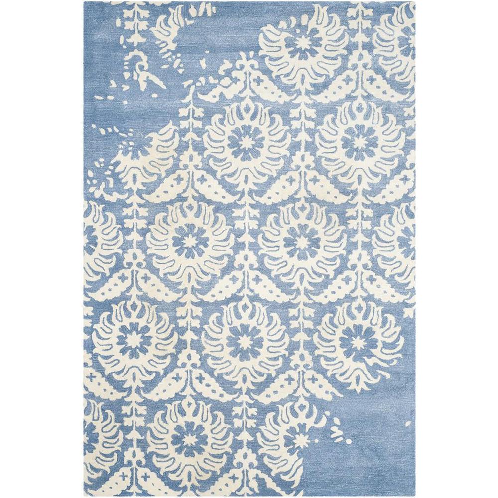 BELLA, LIGHT BLUE / IVORY, 6' X 9', Area Rug, BEL125C-6