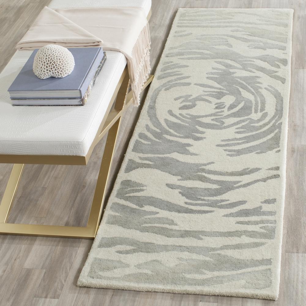 BELLA, IVORY / GREY, 2'-3" X 9', Area Rug, BEL128A-29
