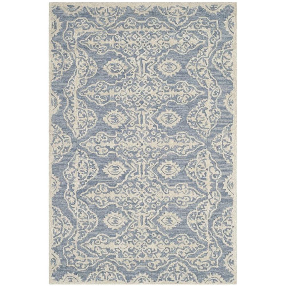 BELLA, BLUE / IVORY, 4' X 6', Area Rug, BEL134A-4
