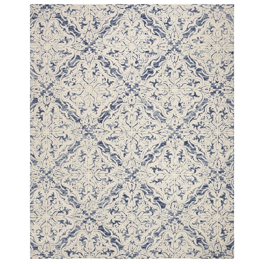 BLOSSOM, BLUE / IVORY, 8' X 10', Area Rug, BLM103M-8