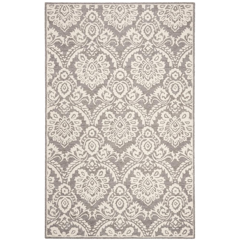 BLOSSOM, BLUE / IVORY, 5' X 8', Area Rug, BLM106F-5