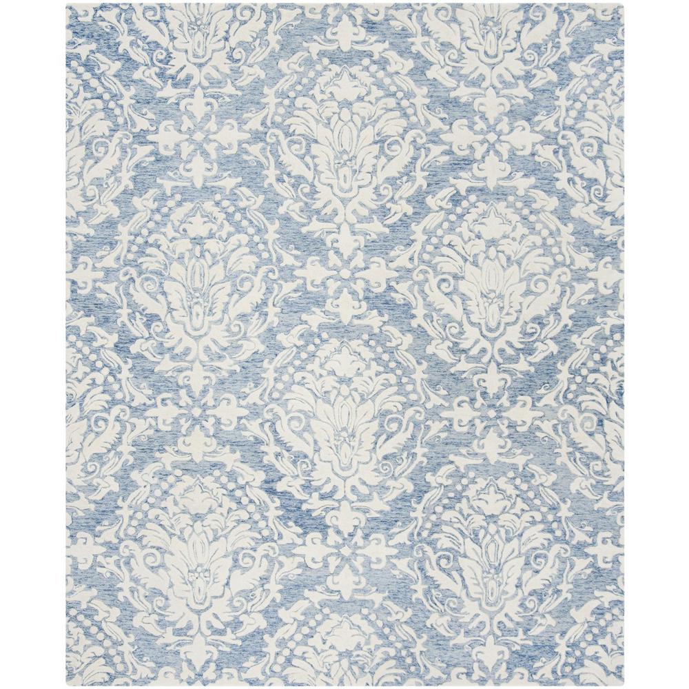 BLOSSOM, BLUE / IVORY, 8' X 10', Area Rug, BLM107B-8