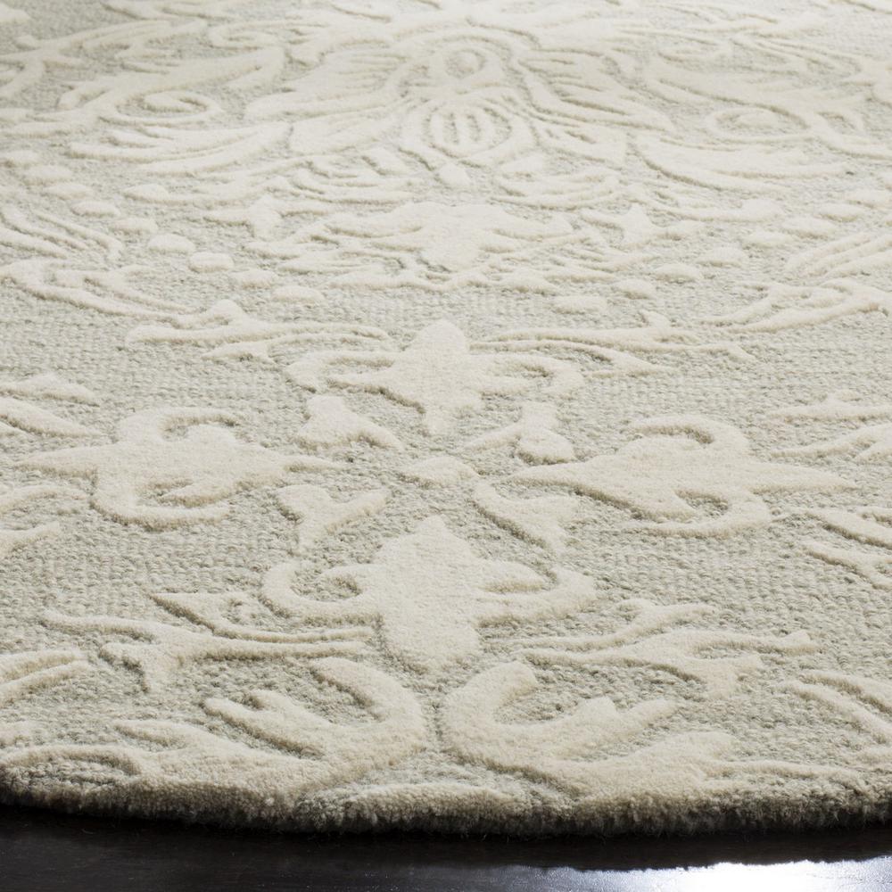 BLOSSOM, SAGE / IVORY, 6' X 6' Round, Area Rug, BLM107C-6R