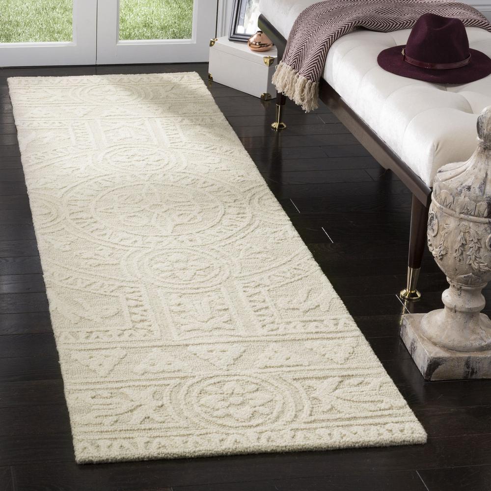 BLOSSOM, LIGHT GREY / IVORY, 2'-3" X 8', Area Rug, BLM109F-28