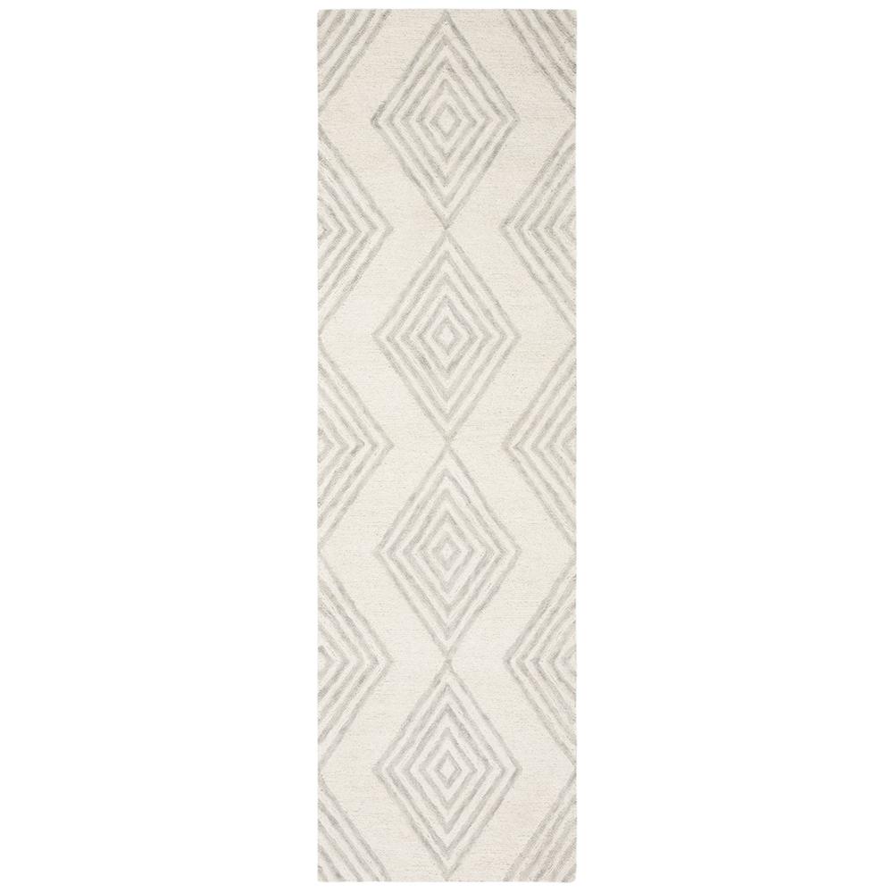 BLOSSOM, IVORY / SILVER, 2'-3" X 8', Area Rug