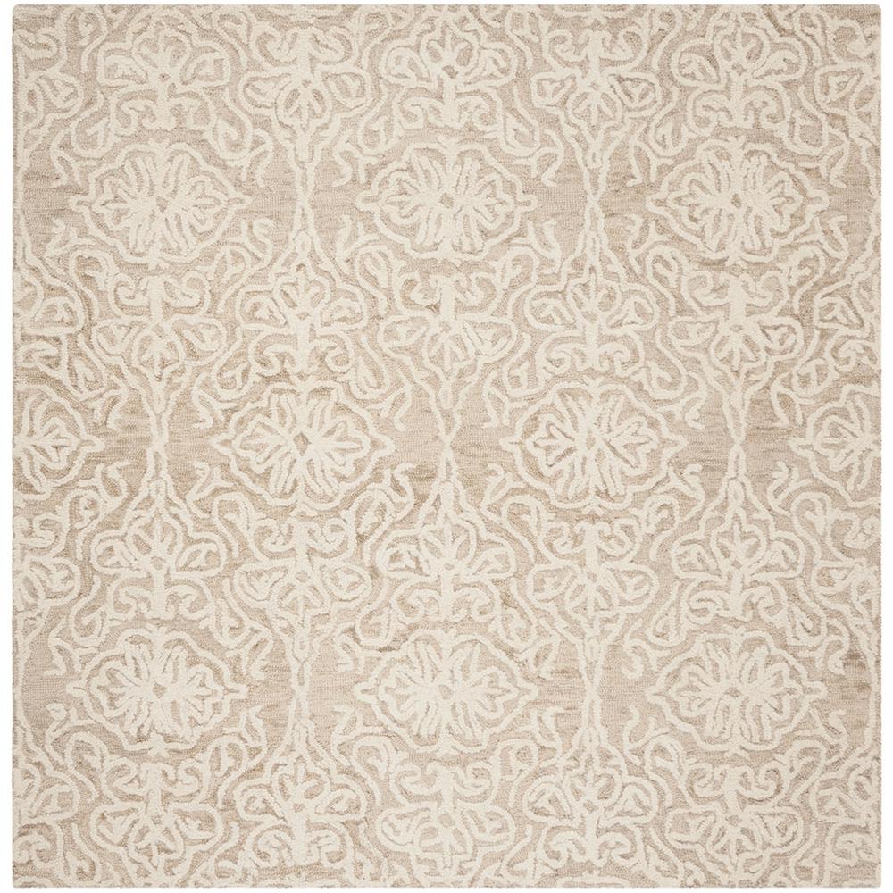 BLOSSOM, BEIGE / IVORY, 6' X 6' Square, Area Rug, BLM112B-6SQ