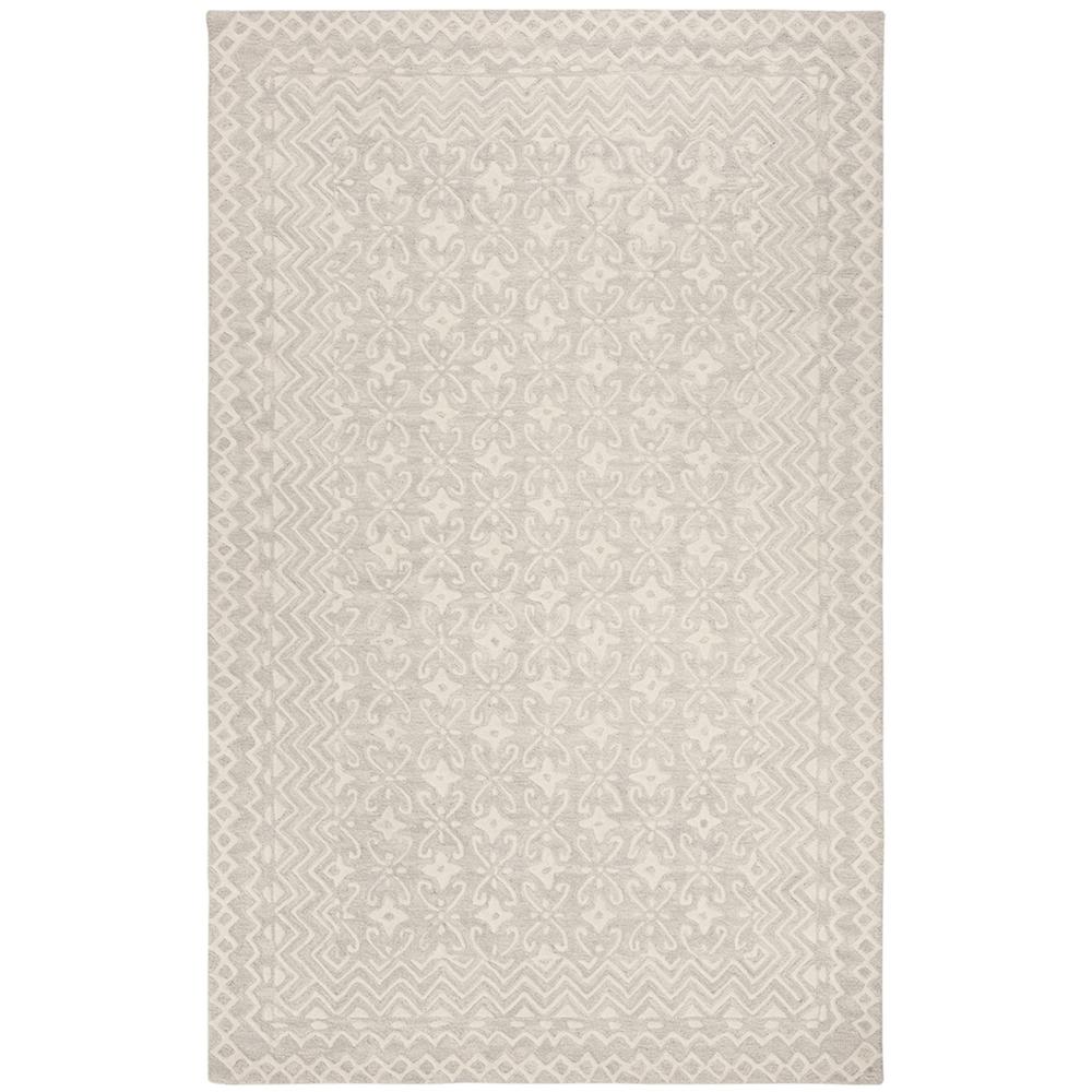 BLOSSOM, GREY / IVORY, 4' X 6', Area Rug, BLM114F-4