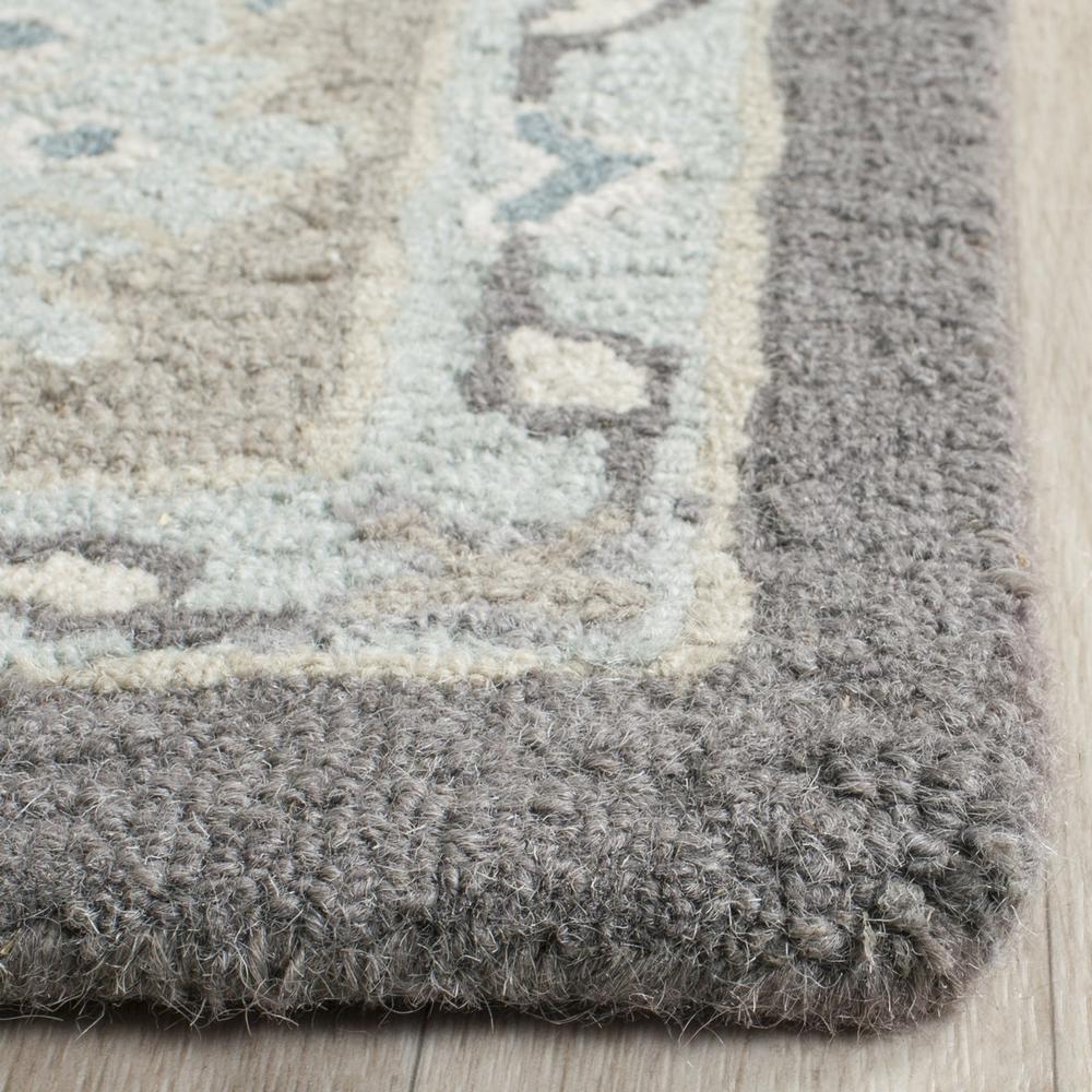 BLOSSOM, DARK GREY / LIGHT BROWN, 10' X 14', Area Rug