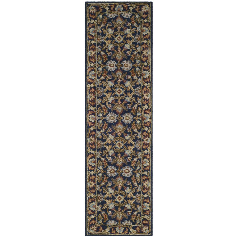 BLOSSOM, NAVY, 2'-3" X 8', Area Rug